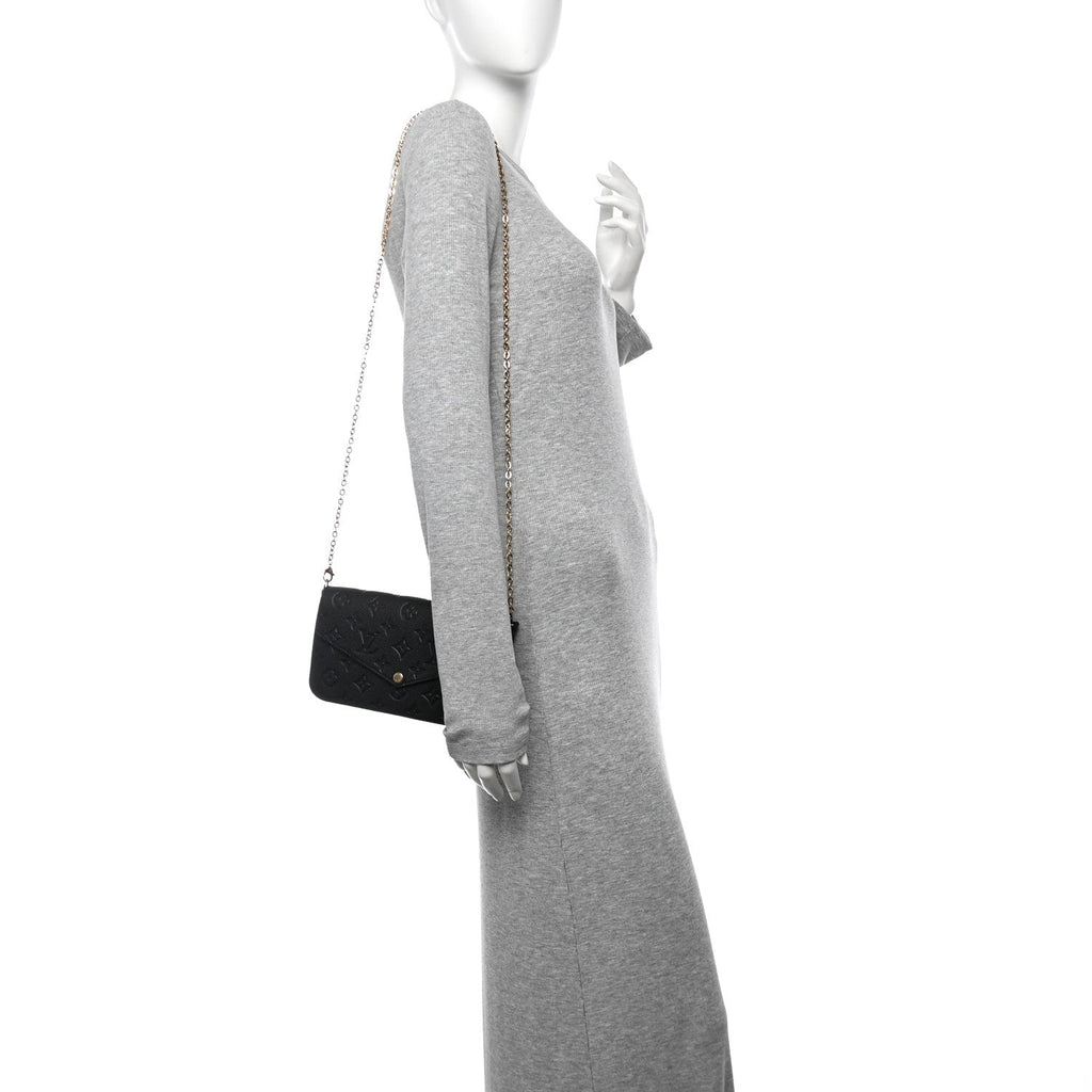 Empreinte Pochette Felicie Chain Wallet Black