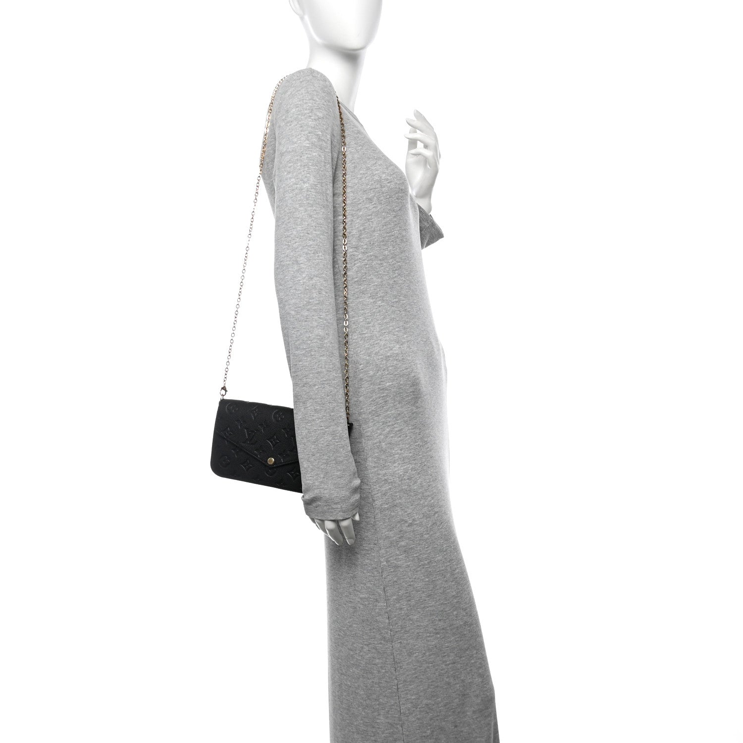 Empreinte Pochette Felicie Chain Wallet Black