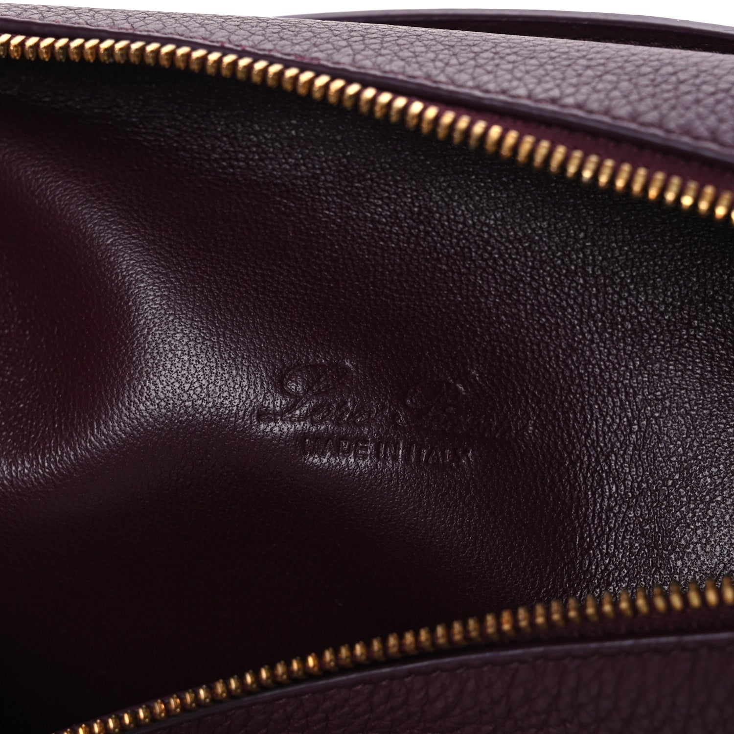 Grained Calfskin L19 Extra Pocket Pouch Azuki Beans