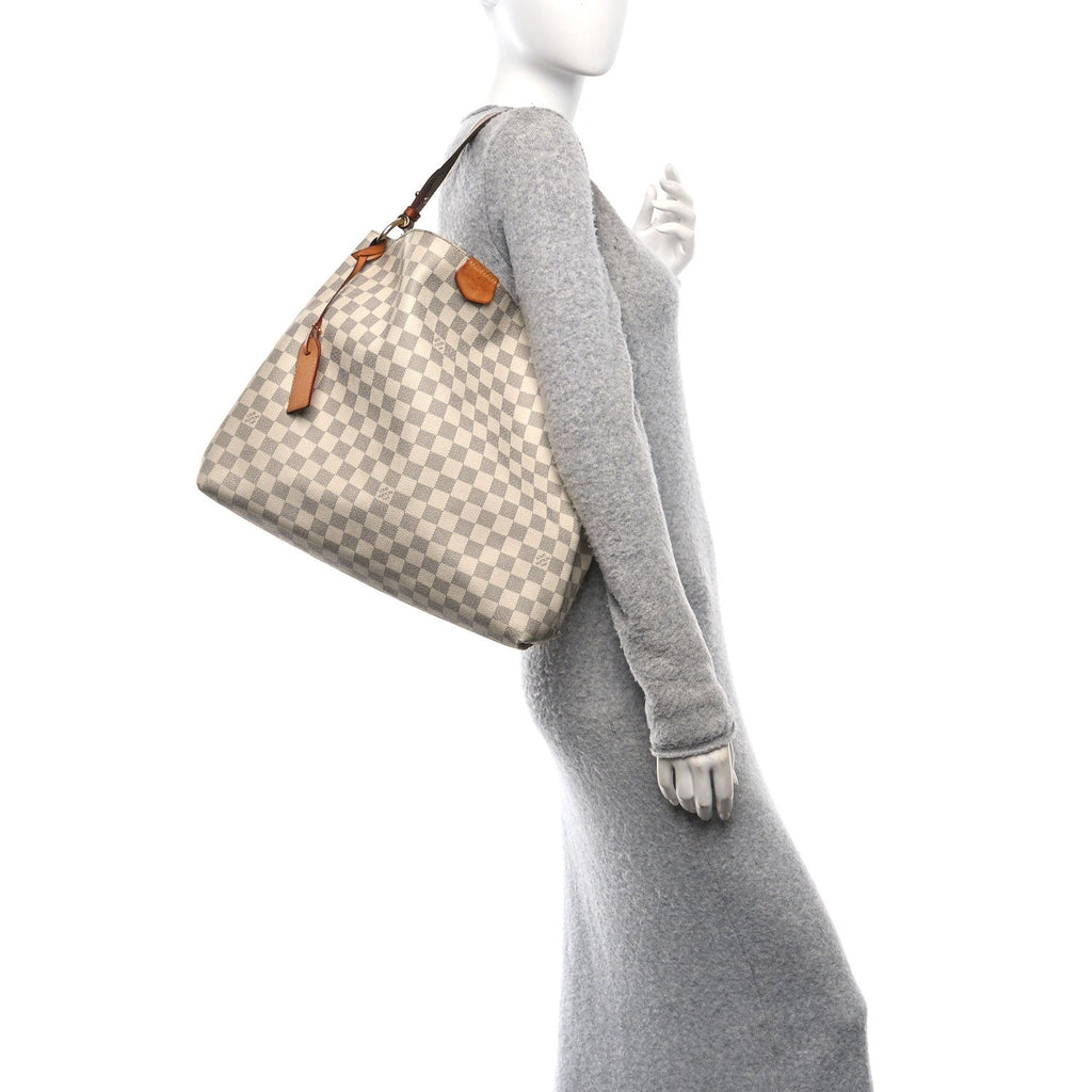 Damier Azur Graceful MM Rose Ballerine