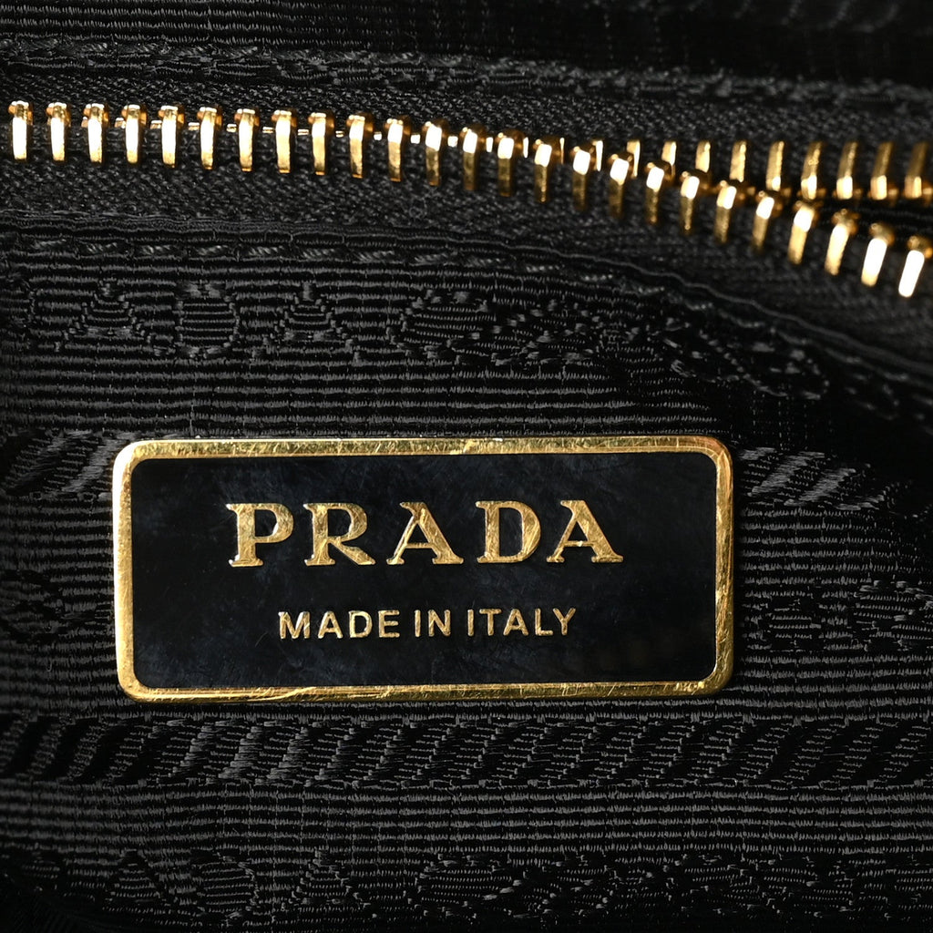 Glossy Calfskin Triangle Large Bonnie Shoulder Bag Black