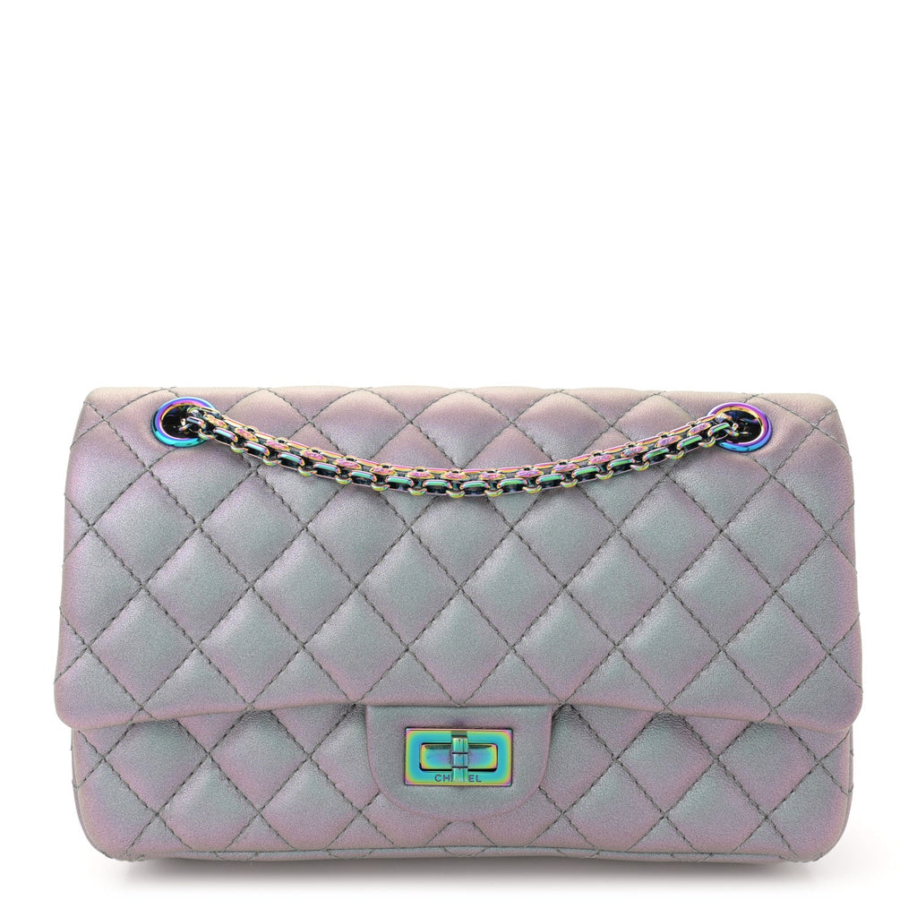 Iridescent Lambskin Quilted 2.55 Reissue 225 Flap Light Purple