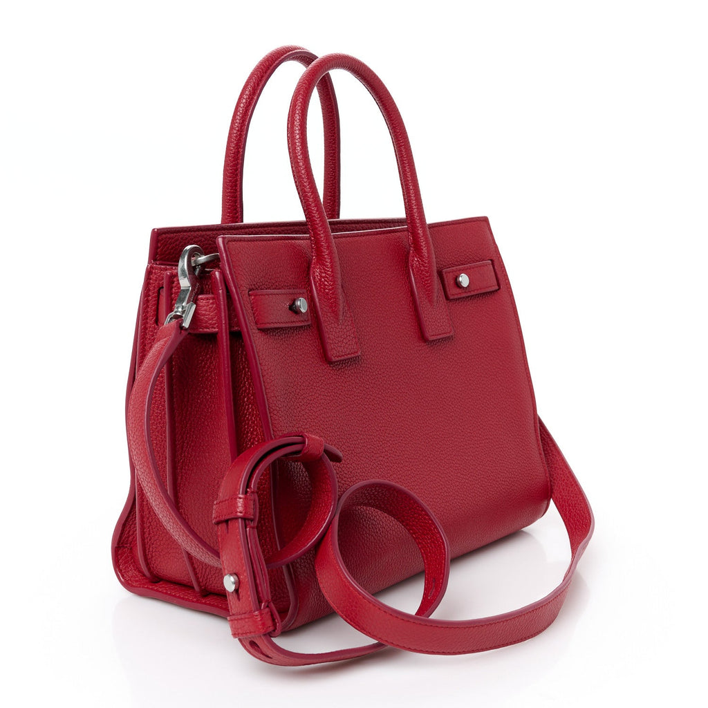 Grained Calfskin Baby Sac De Jour Souple Red