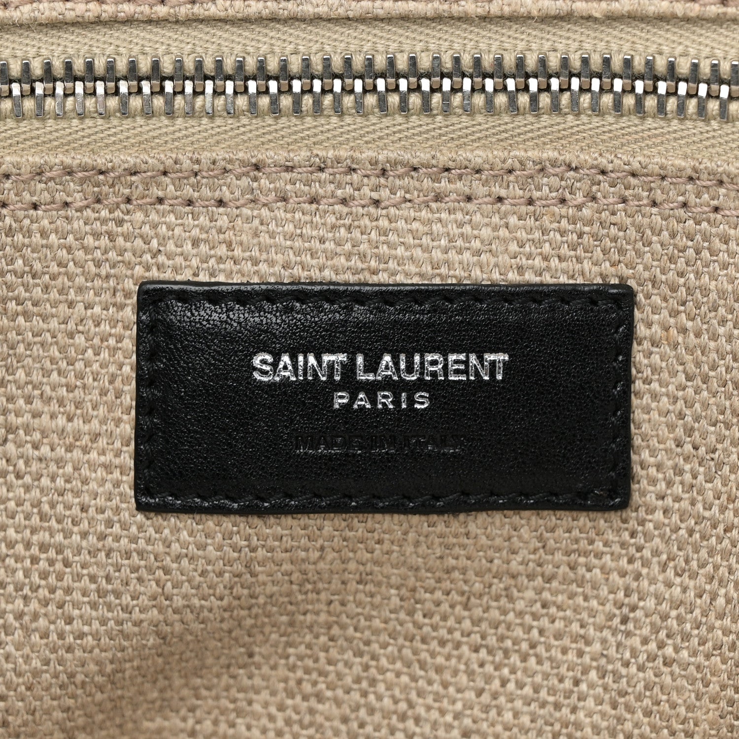 Linen Calfskin Rive Gauche Tote Optic White