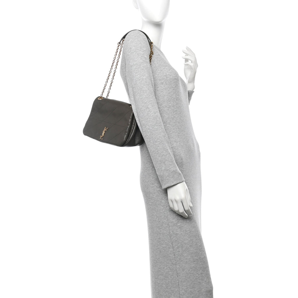 Lambskin Matelasse Monogram Small Jamie 4.3 Light Musk