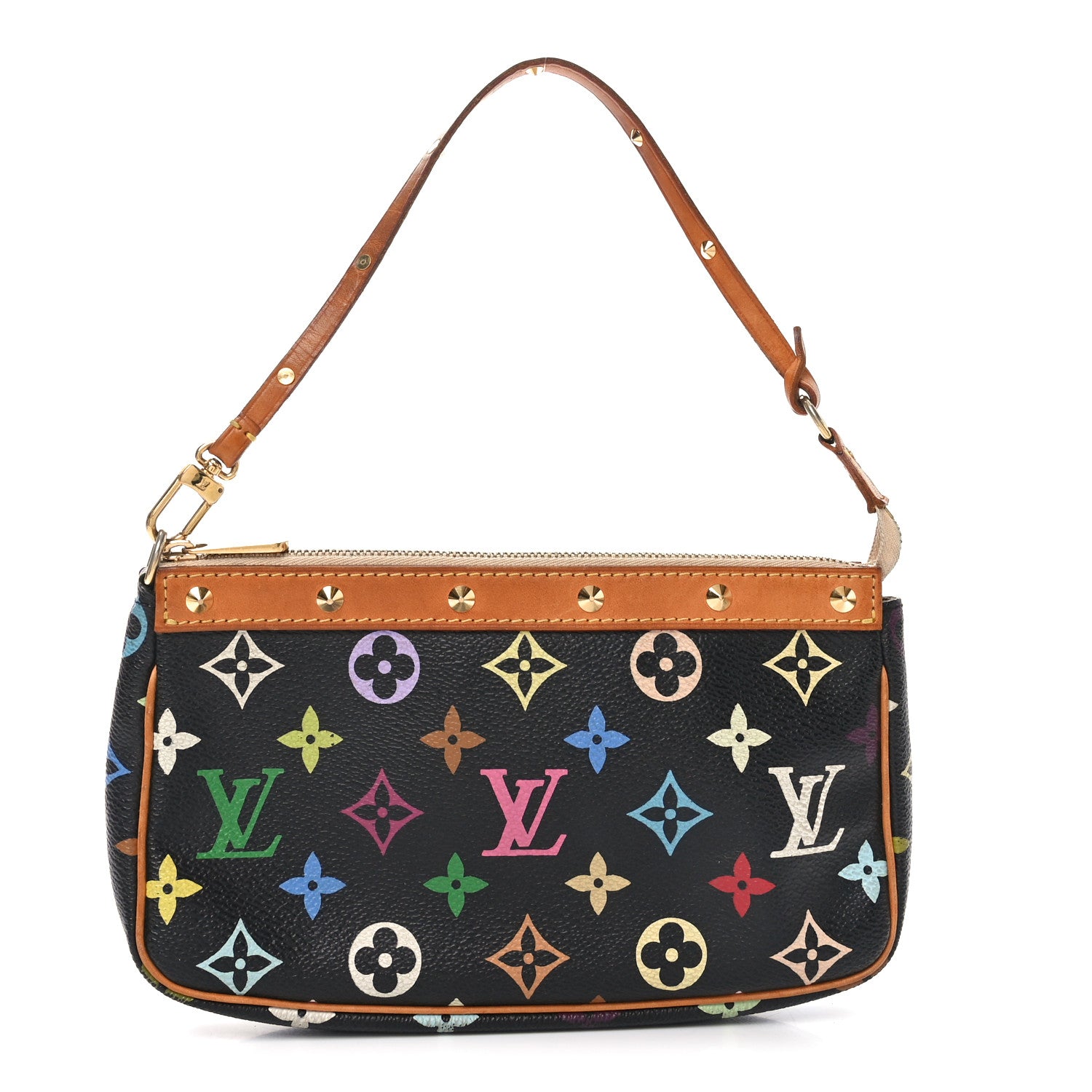 Monogram Multicolor Pochette Accessories Black