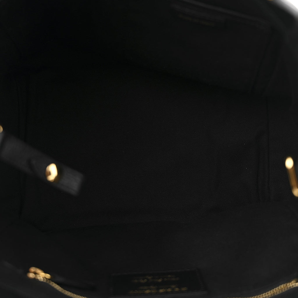 Grainy Calfskin House Check Small Canterbury Black