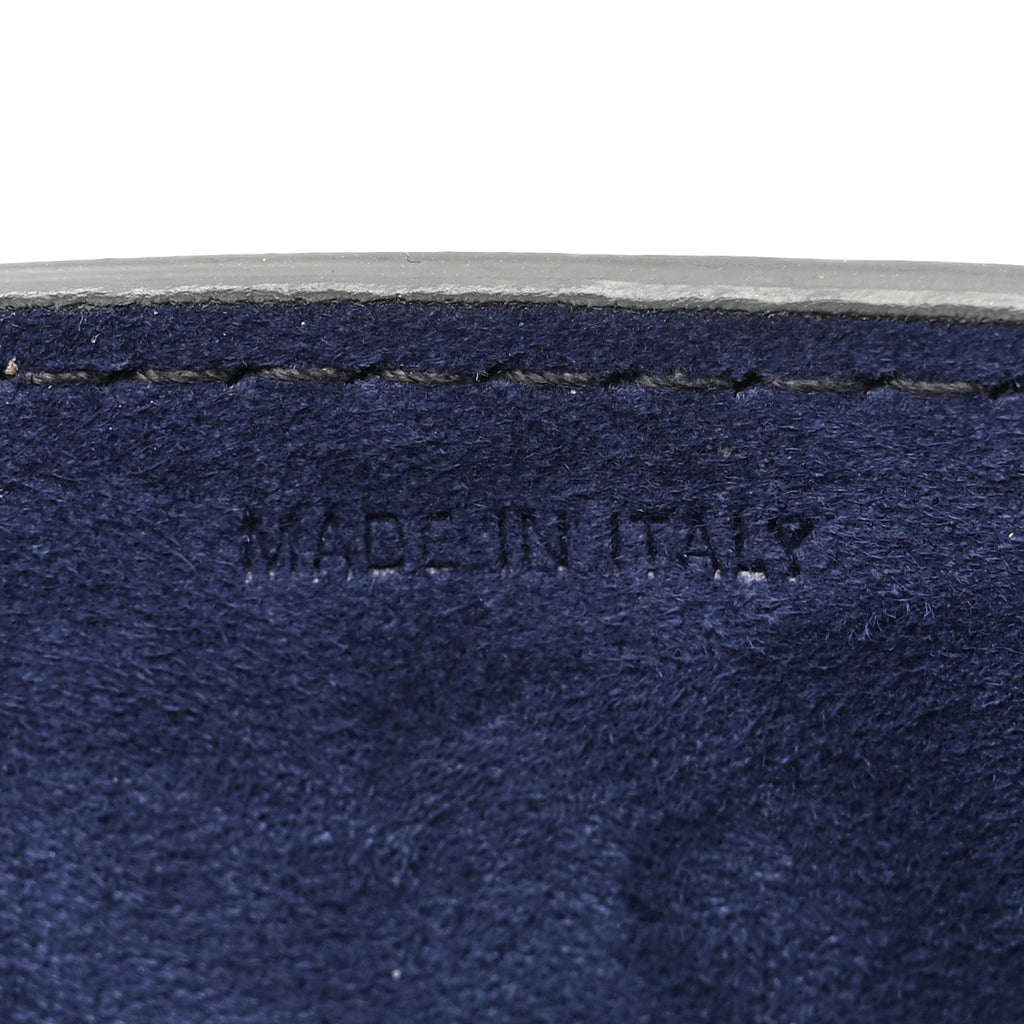 Calfskin Mini J'Adior Chain Flap Bag Navy Blue