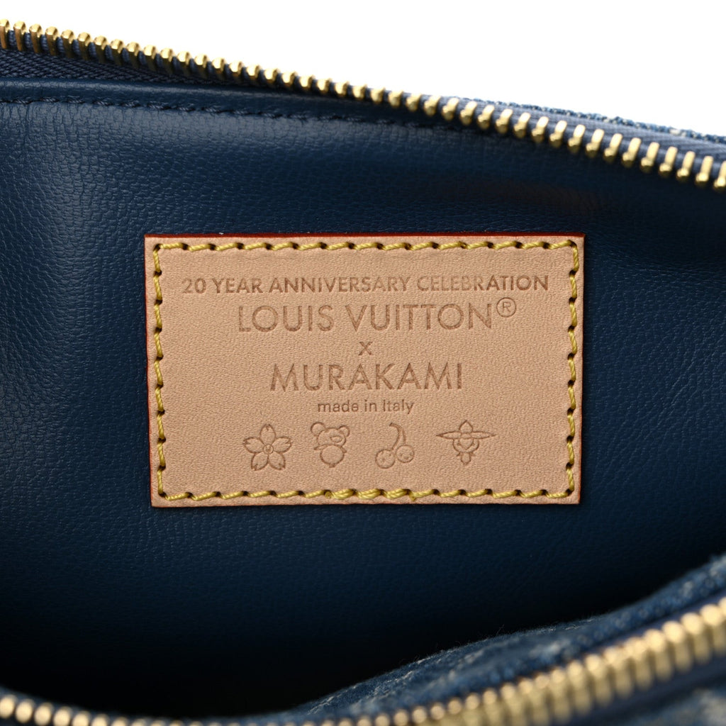 LV X TM Monogram Denim Cerises Coussin PM Blue