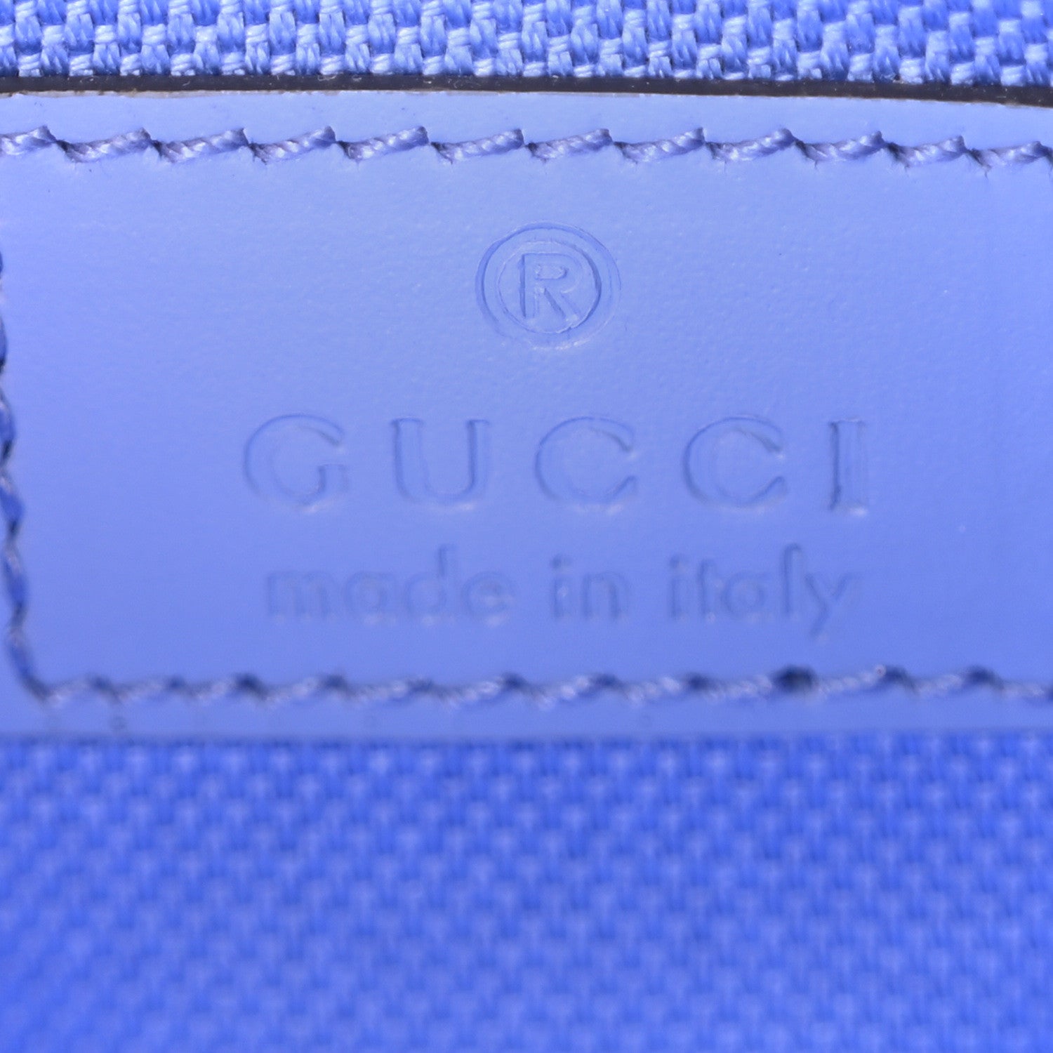 Calfskin Jumbo GG Embossed Super Mini Top Handle Bowler Bag Blue