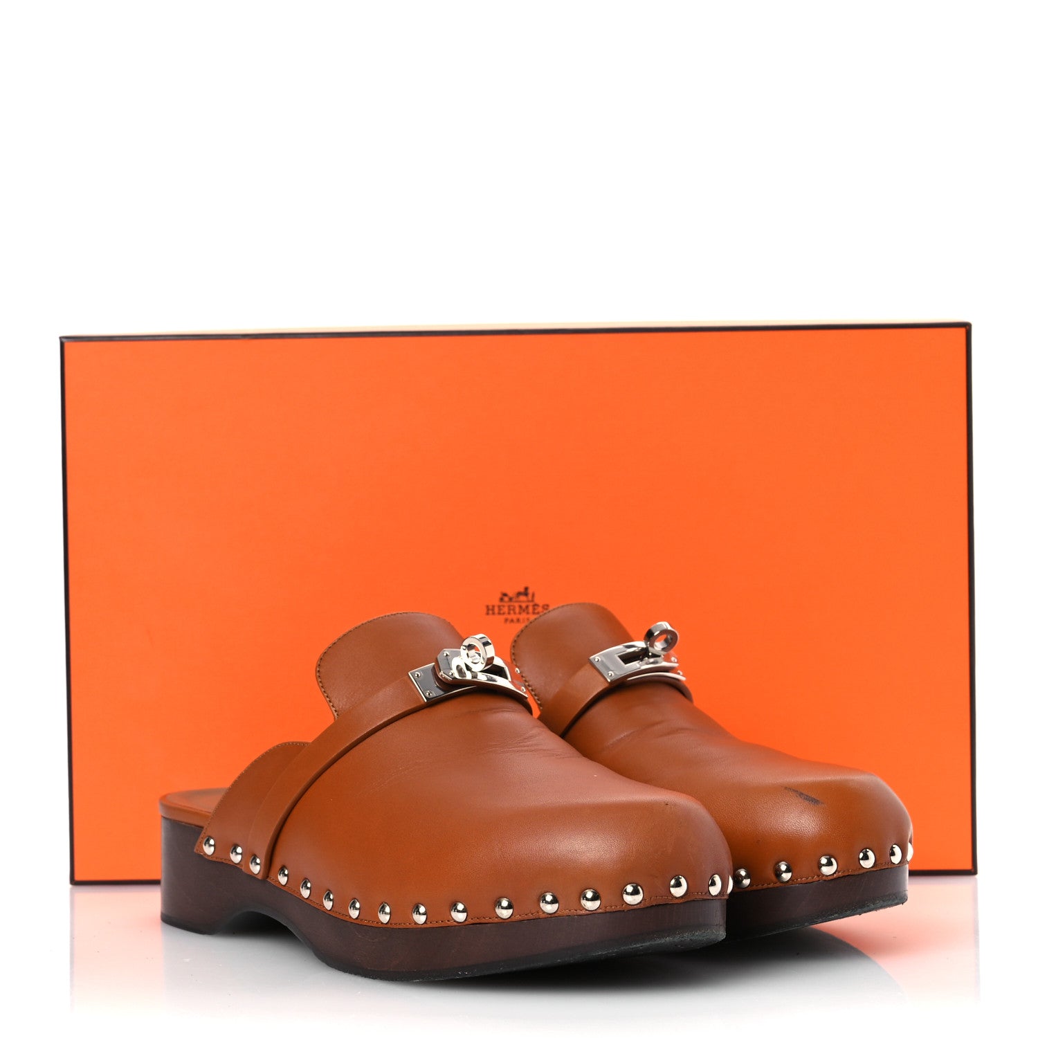 Heritage Calfskin Carlotta Mules 39 Naturel