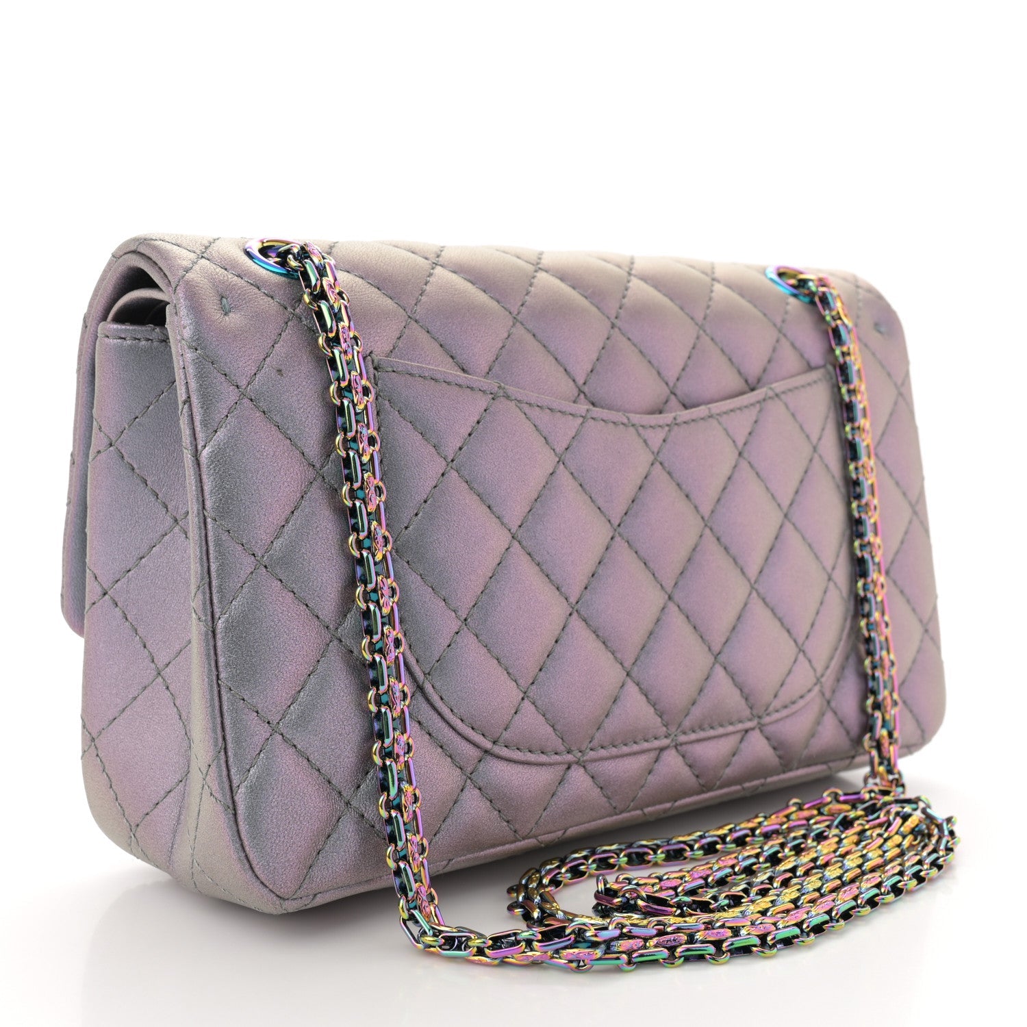 Iridescent Lambskin Quilted 2.55 Reissue 225 Flap Light Purple