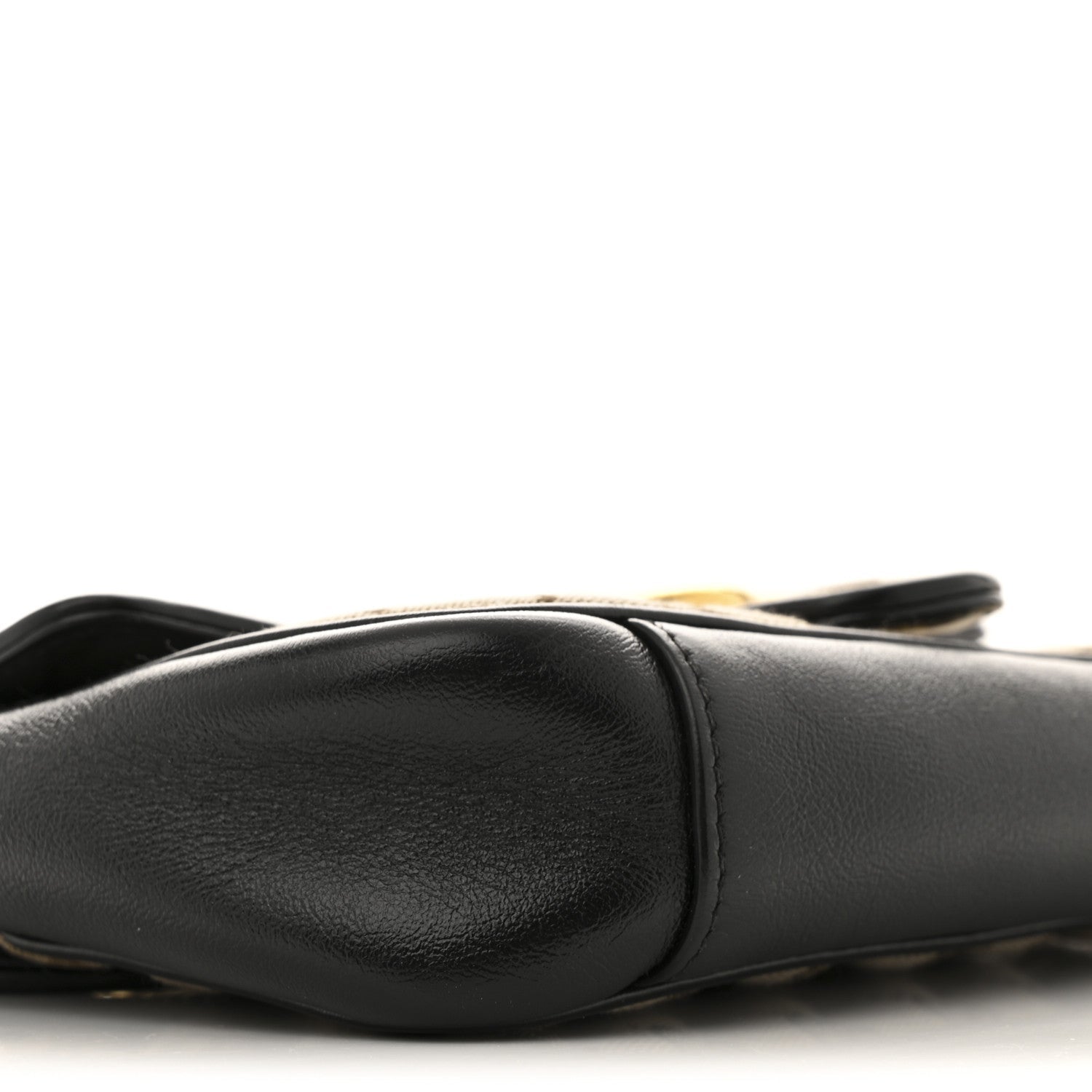 Monogram Matelasse Diagonal Small GG Marmont Shoulder Bag Beige Black