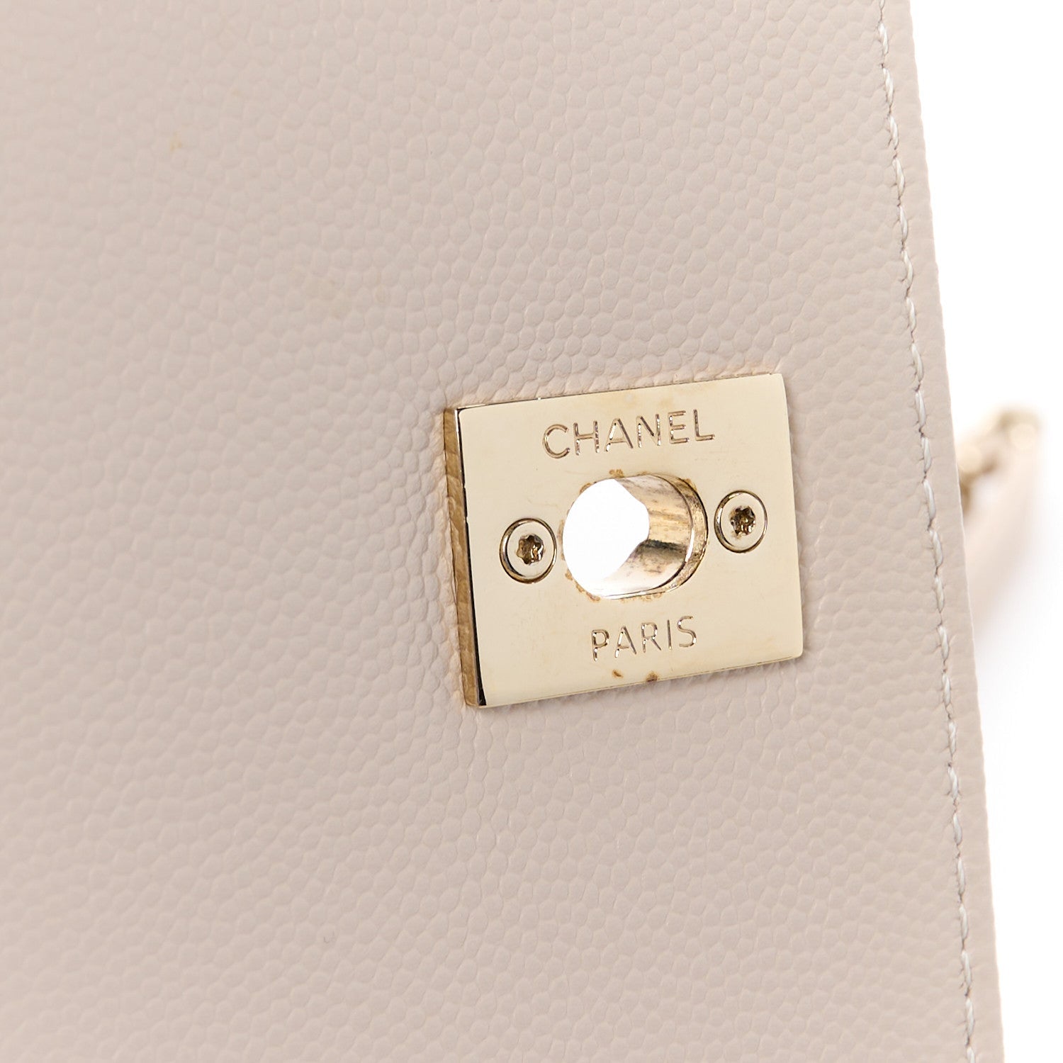 Caviar Quilted Medium Business Affinity Flap Light Beige