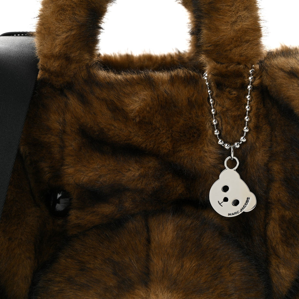 Faux Fur The Teddy Bear Tote Bag Ebony
