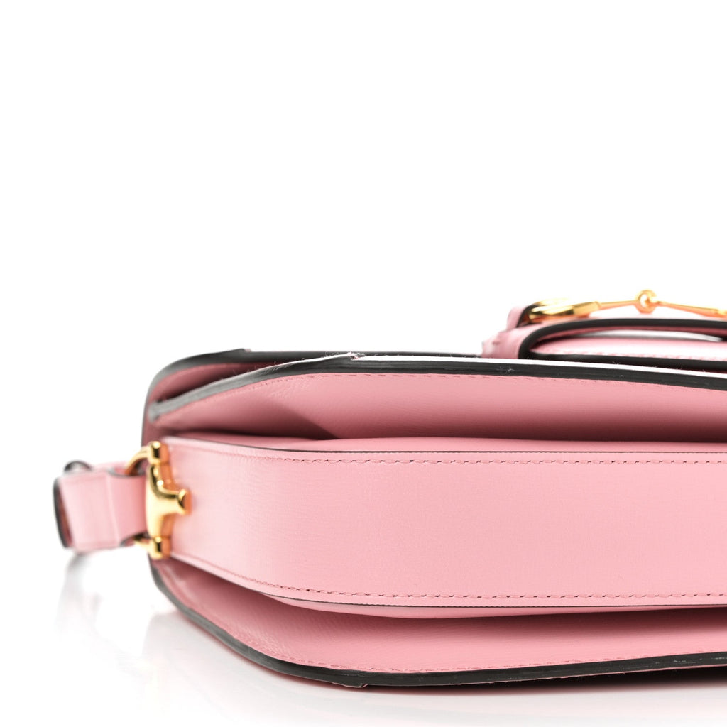 Azalea Calfskin Horsebit 1955 Shoulder Bag New Cherry Red Wild Rose