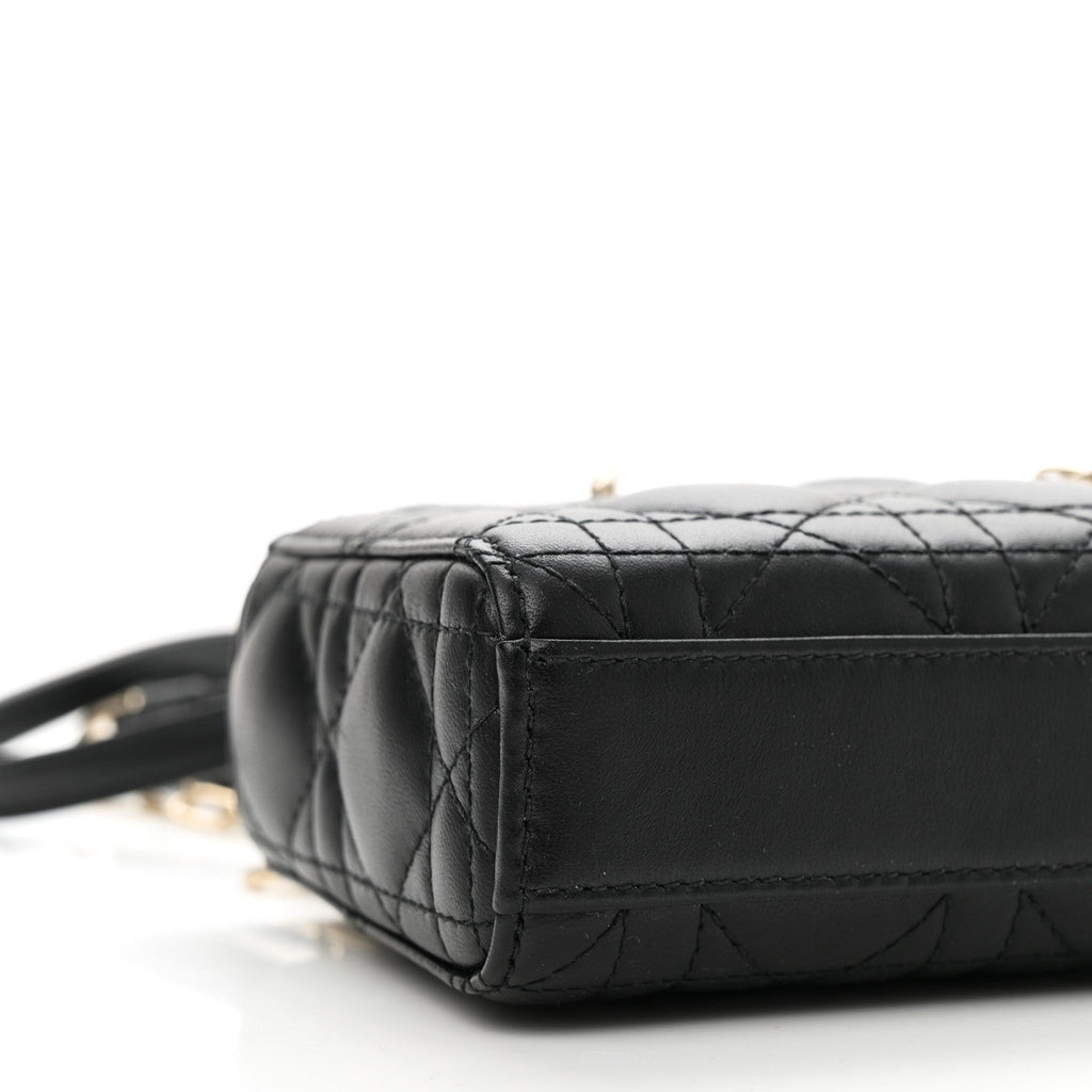 Lambskin Cannage Micro Lady D-Joy Black