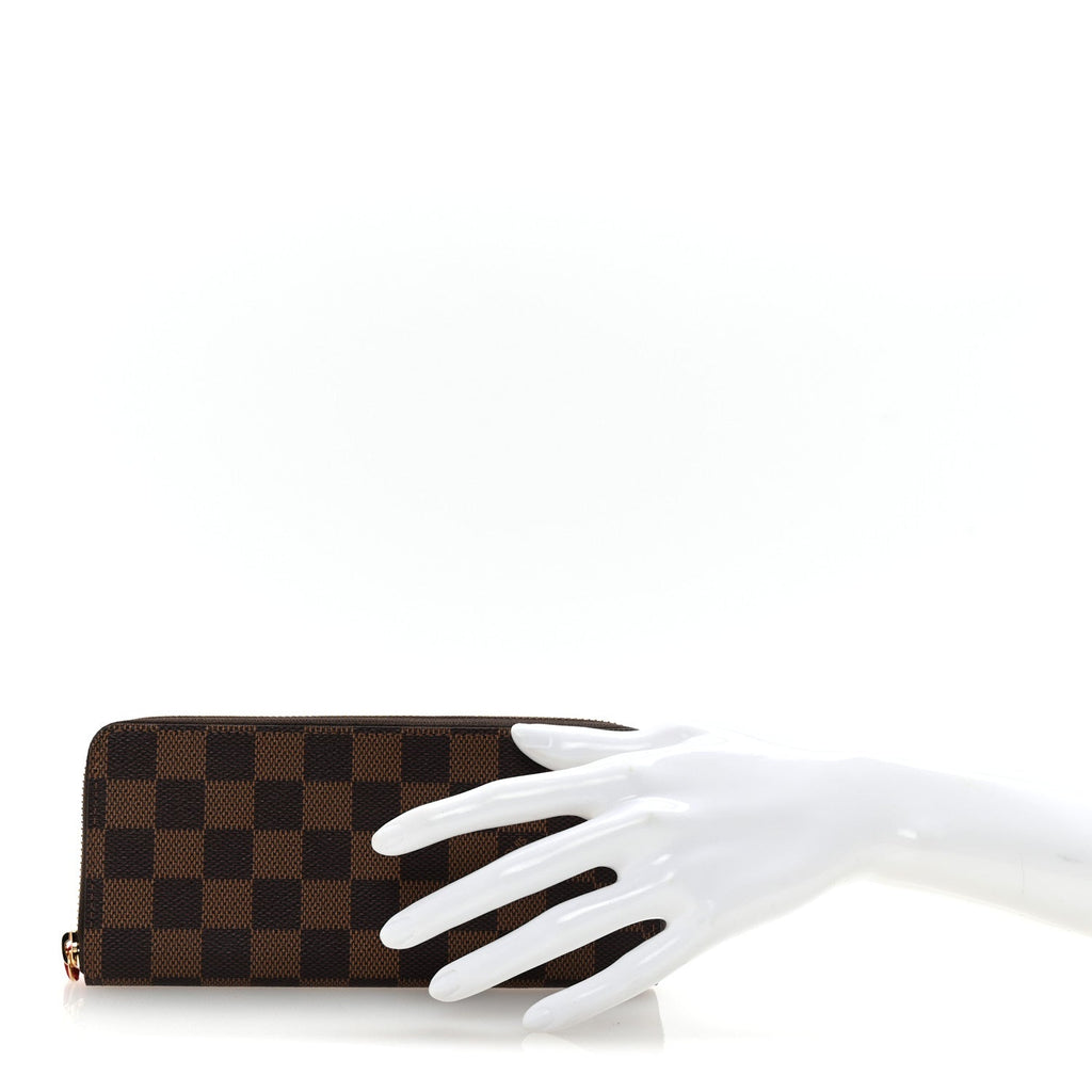Damier Ebene Clemence Wallet Cherry