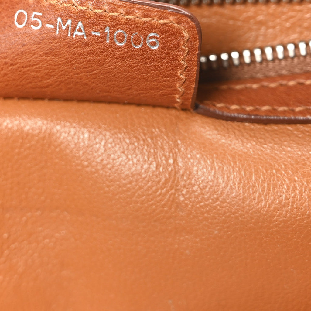 Calfskin My Dior Frame Double Pocket Satchel Brown