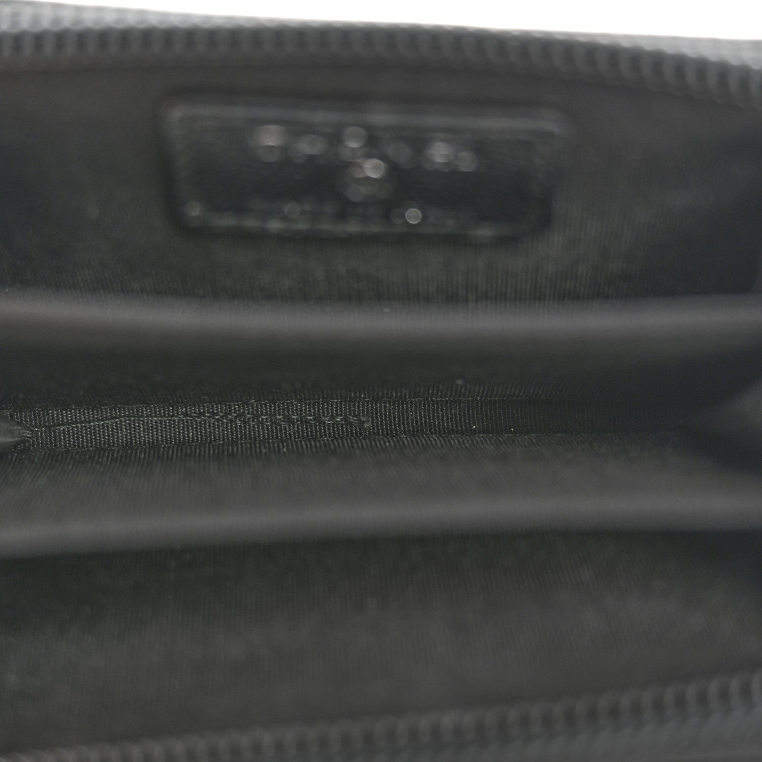 Caviar Quilted Boy Zip Around Coin Purse Wallet So Black