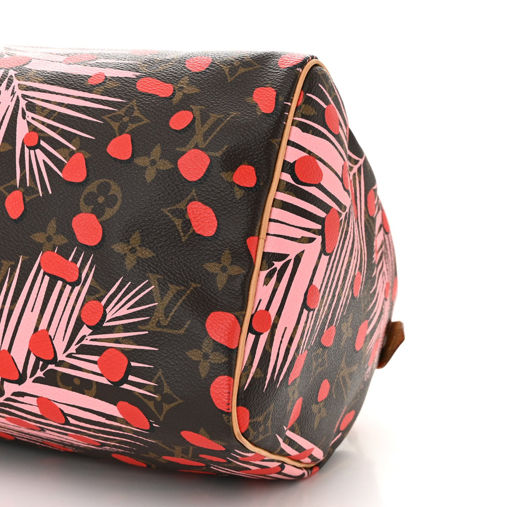 Monogram Jungle Dots Speedy 30 Sugar Pink Poppy