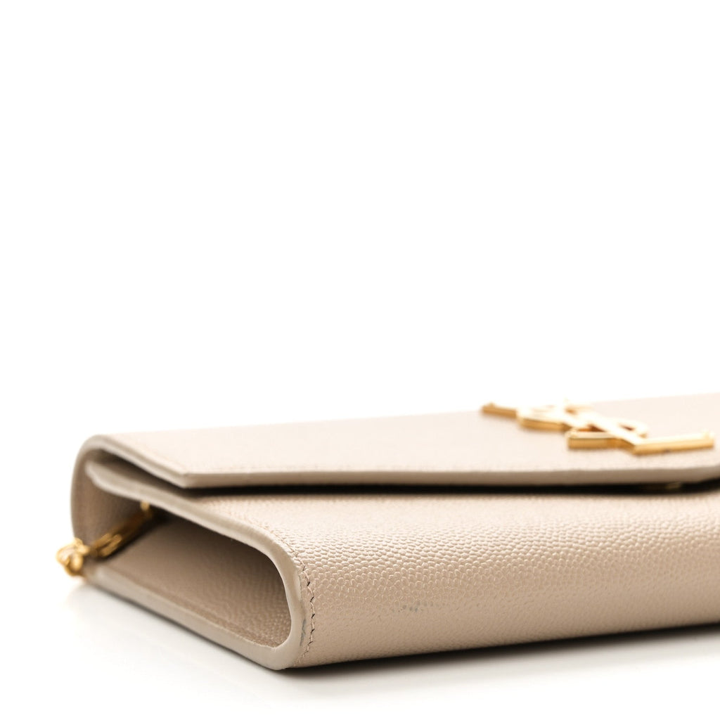 Grain De Poudre Monogram Uptown Chain Wallet Taupe
