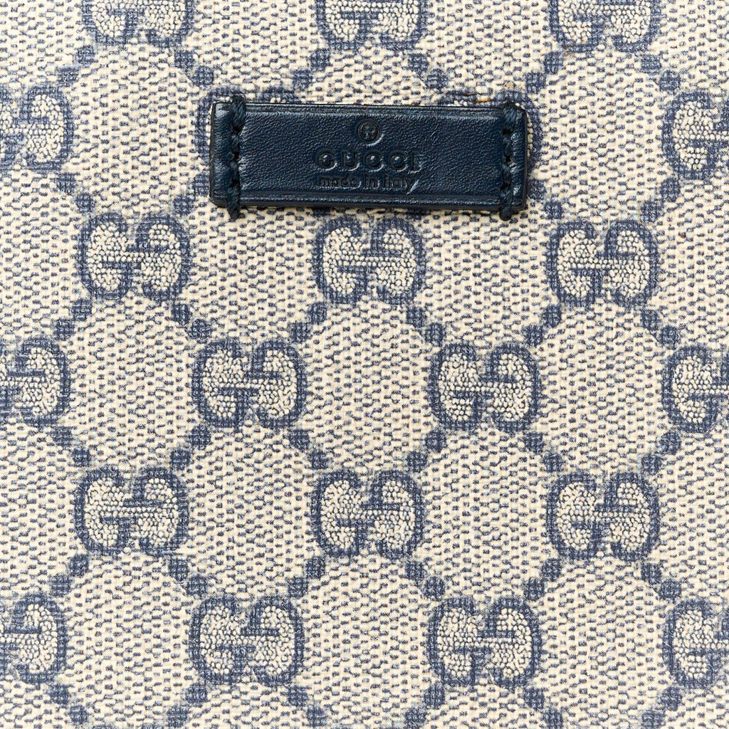 GG Plus Monogram Medium Flat Messenger Bag Navy