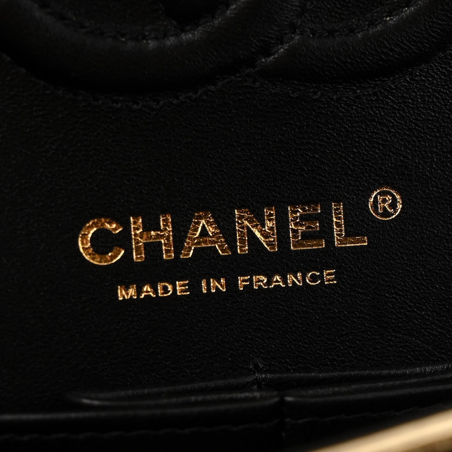 Hammered Metallic Calfskin Quilted Small Double Flap Gold