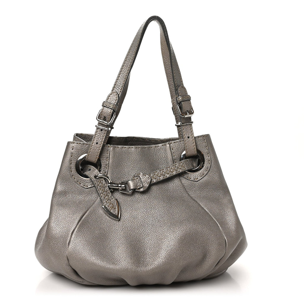 Cuoio Romano Selleria Pomodorino Tote Peltro