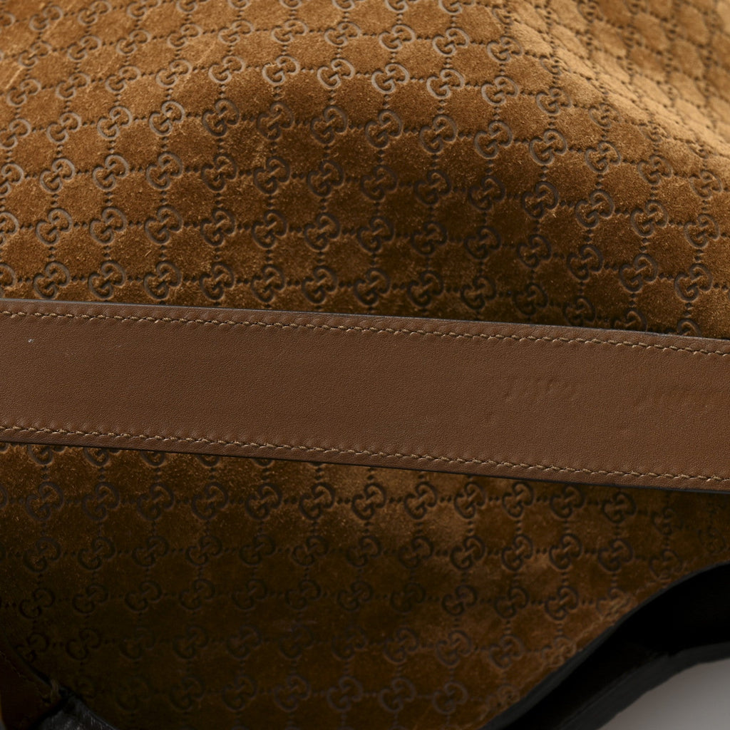 GG Suede B Large Shoulder Bag Brown