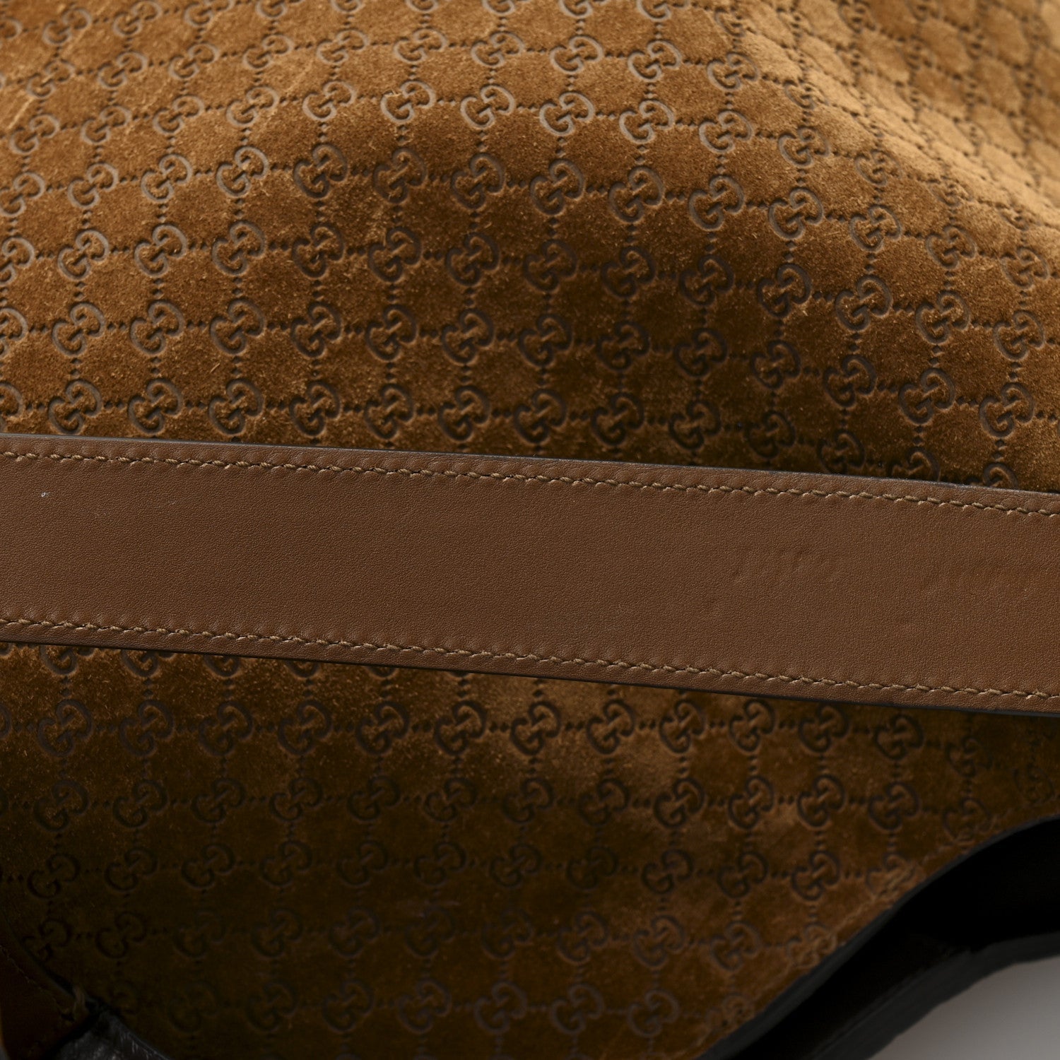 GG Suede B Large Shoulder Bag Brown