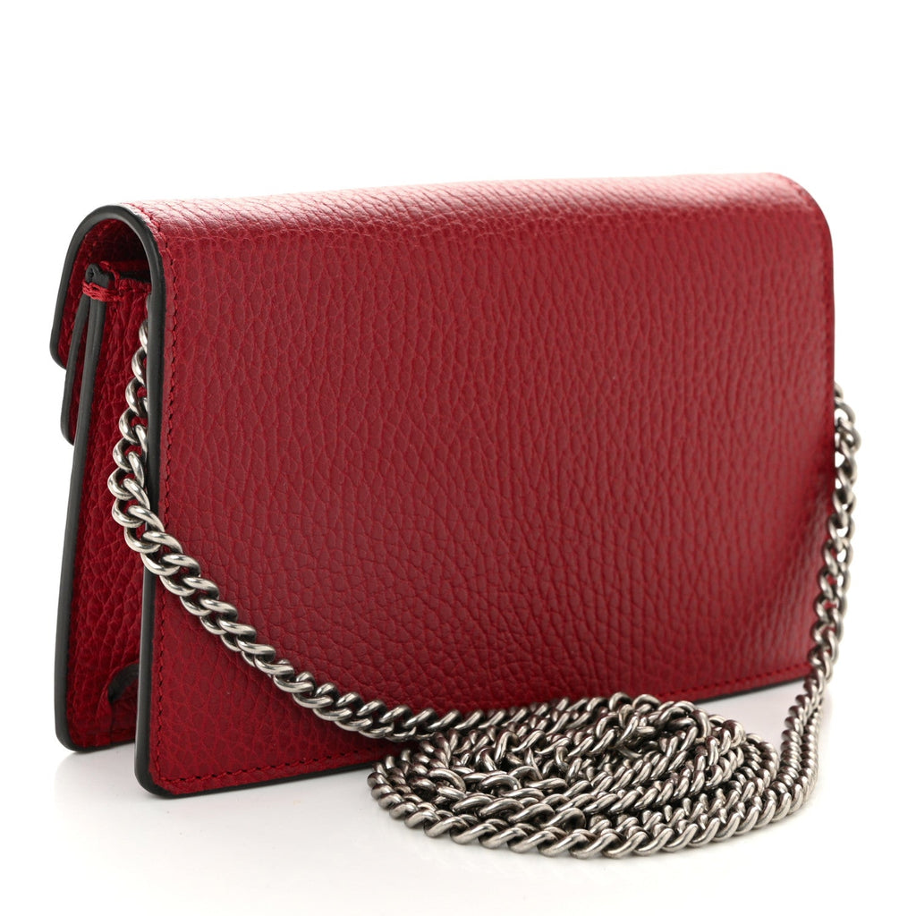Calfskin Super Mini Dionysus Shoulder Bag Hibiscus Red
