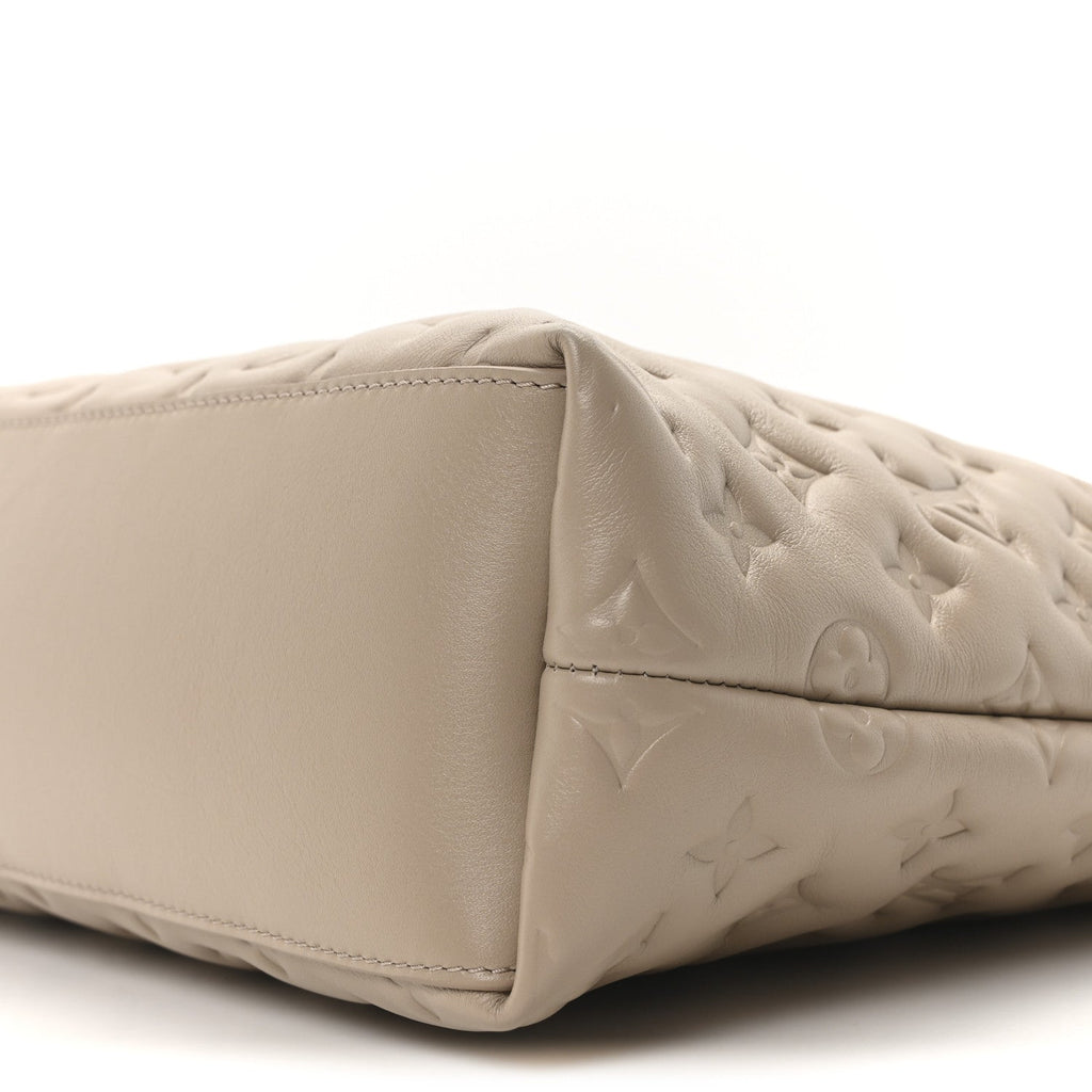 Lambskin Embossed Monogram Coussin Hobo MM Galet