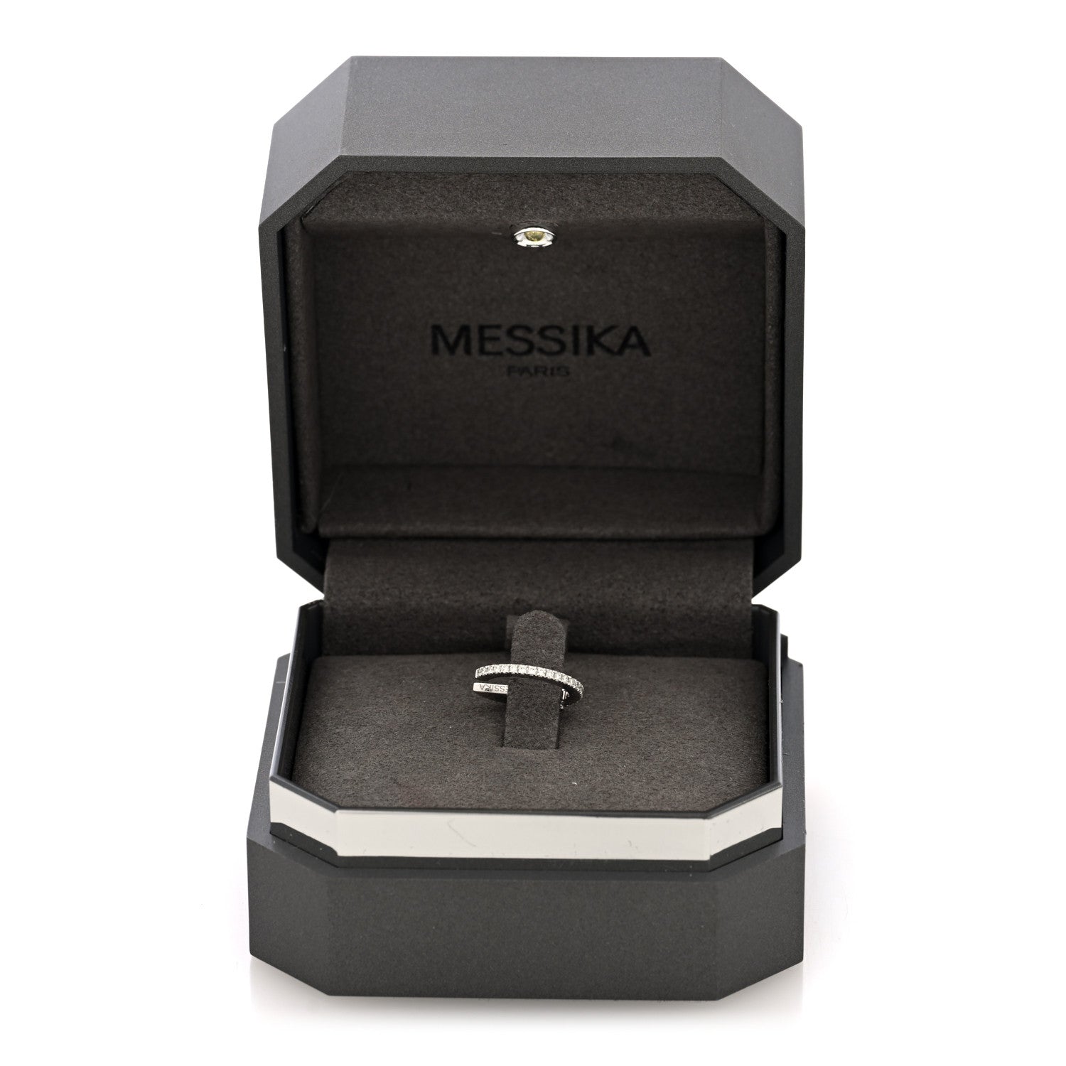 18K White Gold Diamond Gatsby Mono Clip Single Ear Cuff Earring