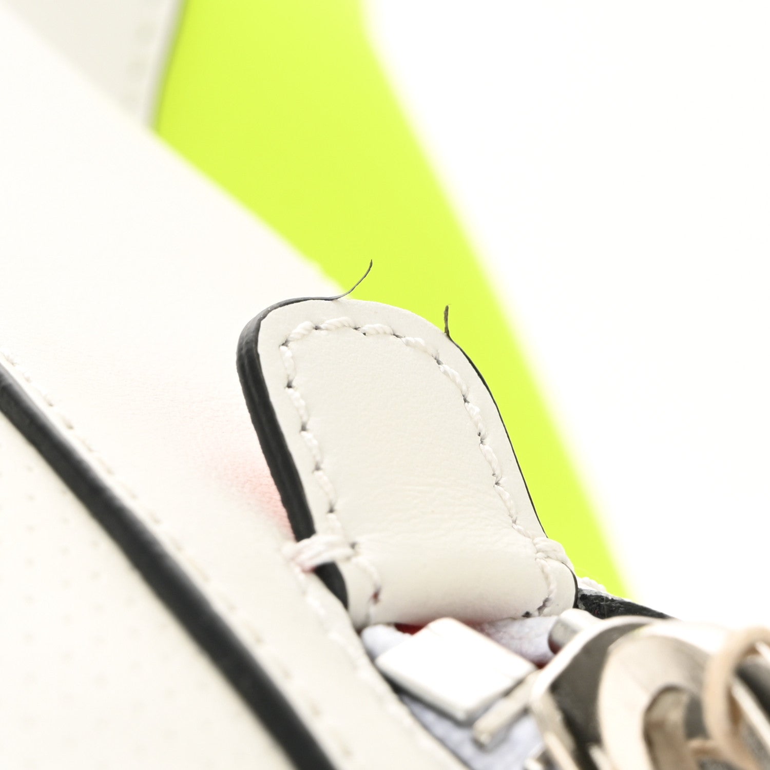 Calfskin Explorafunk Backpack Bianco Fluo Yellow