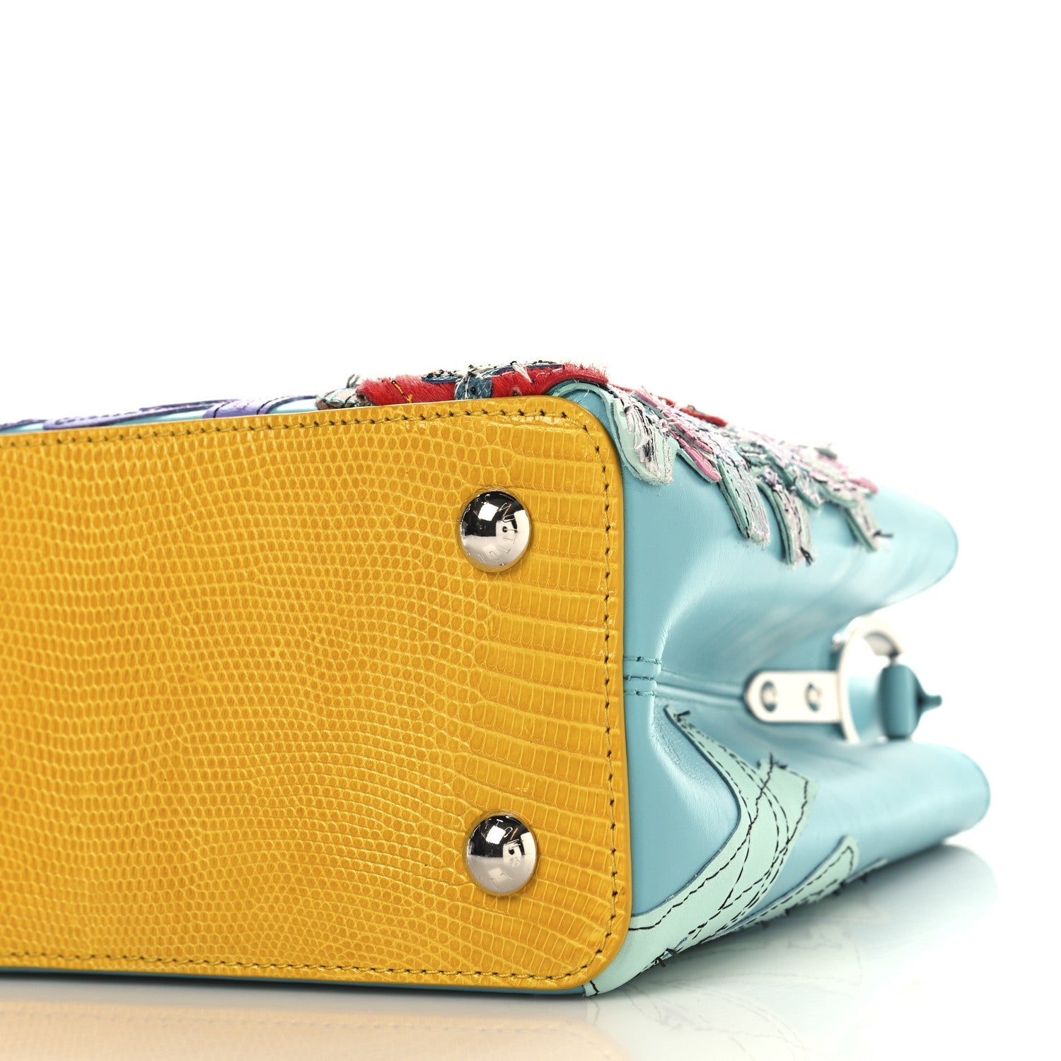 Calfskin Lizard Artycapucines Tschabalala Self PM Multicolor