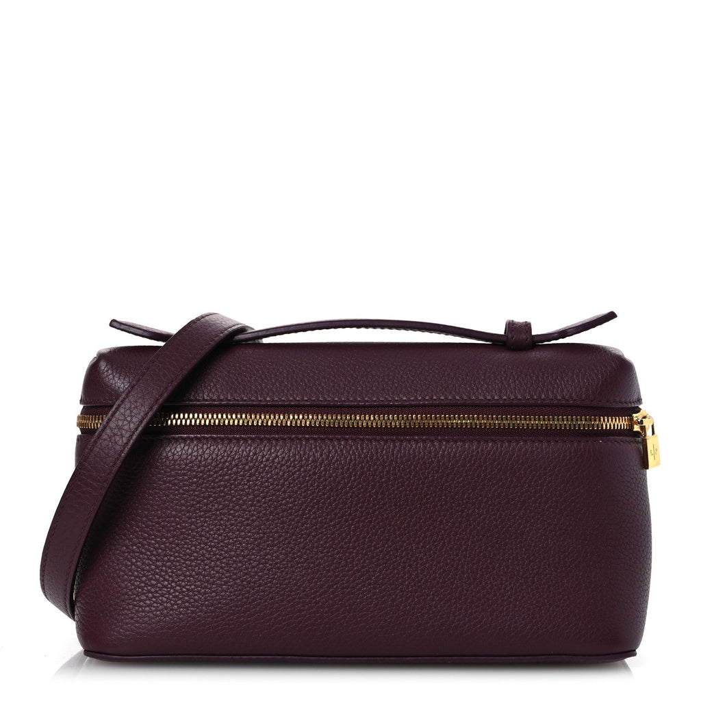 Grained Calfskin L19 Extra Pocket Pouch Azuki Beans