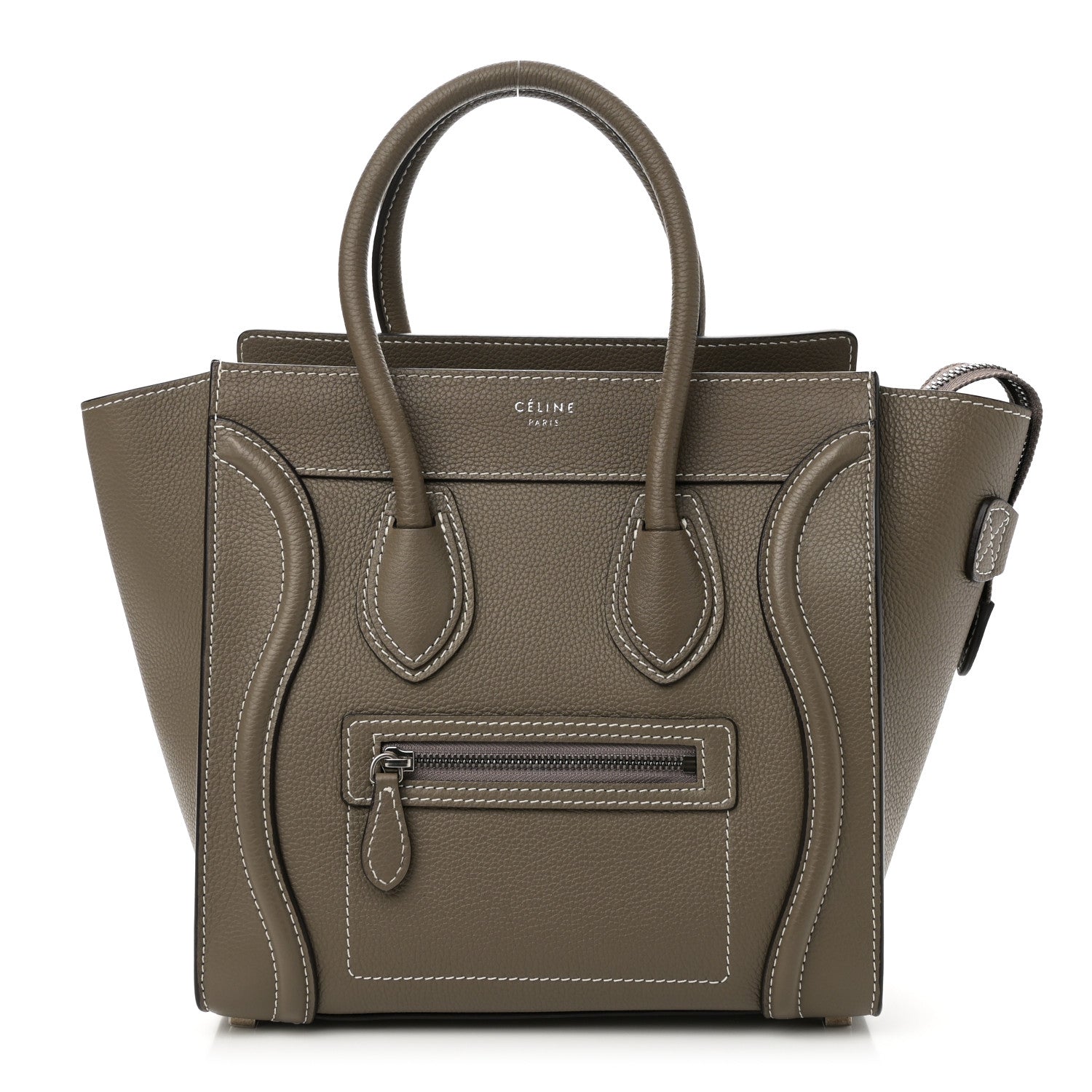 Drummed Calfskin Micro Luggage Souris