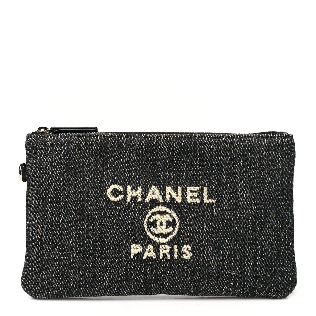 Denim Small Deauville Zipped Pouch Dark Blue