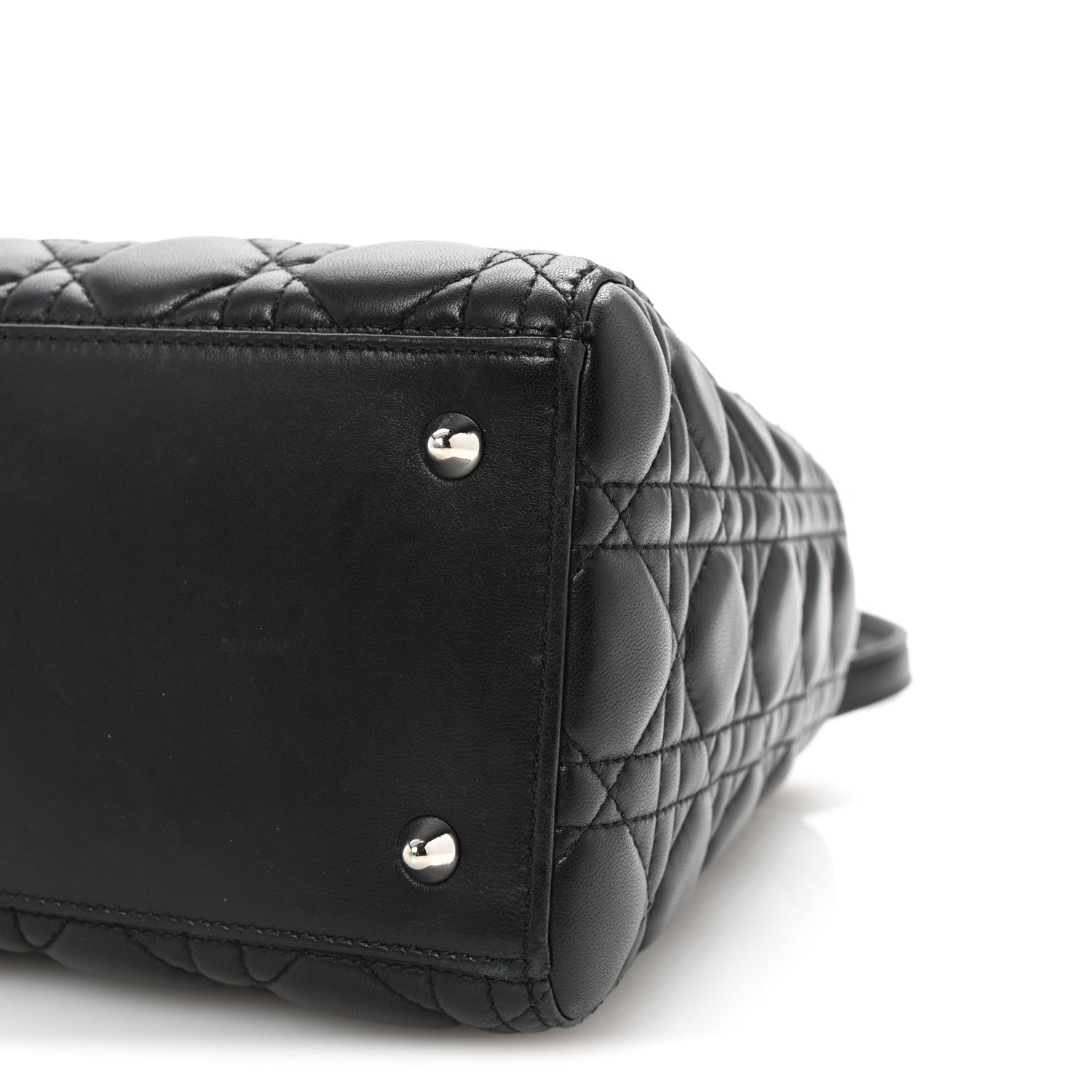 Lambskin Cannage Medium Lady Dior Black