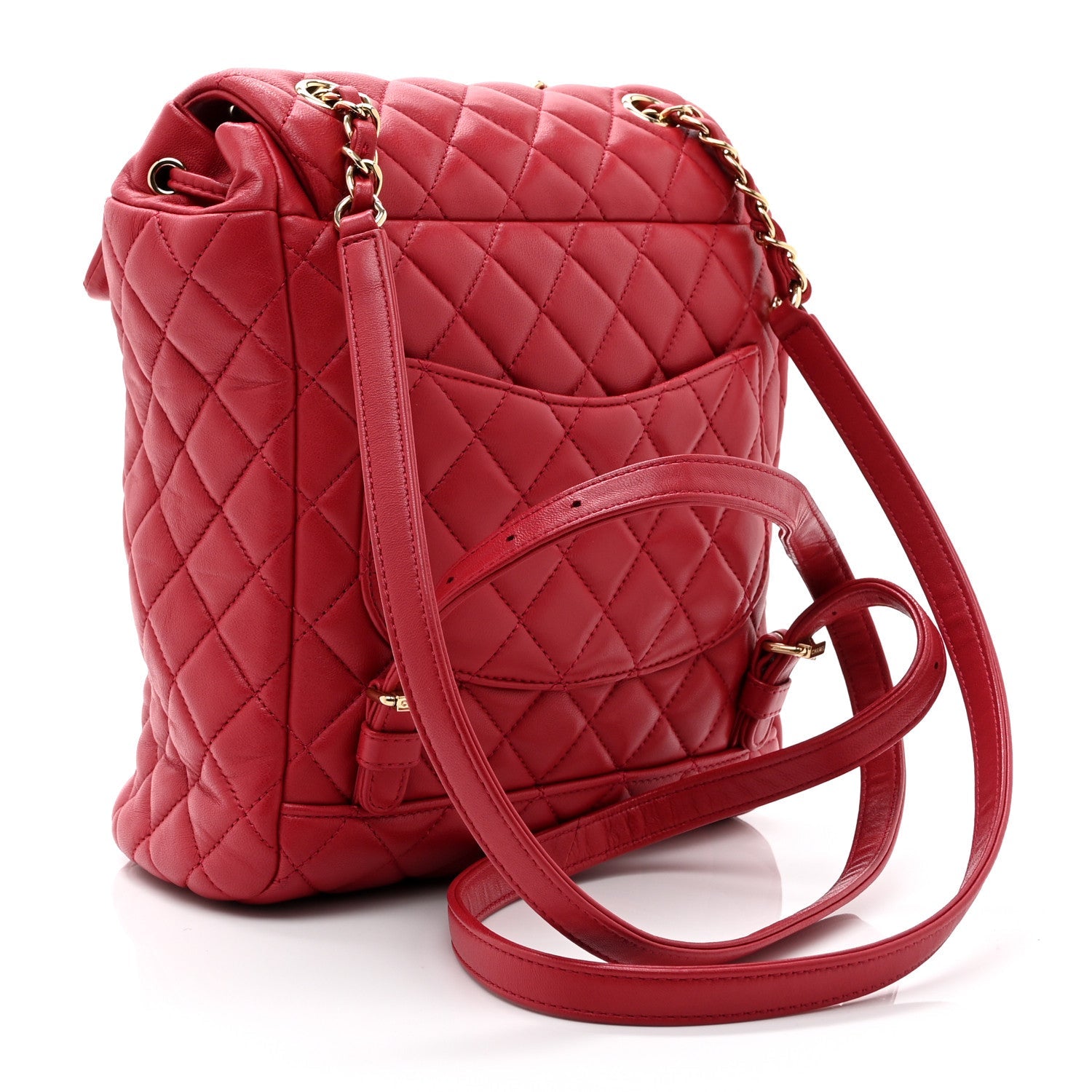 Lambskin Quilted Small Urban Spirit Backpack Dark Pink