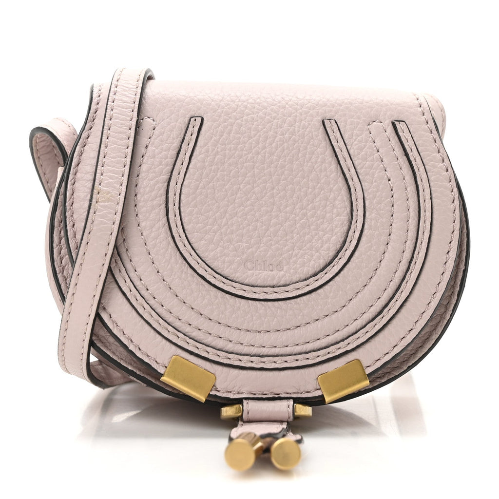 Calfskin Nano Marcie Saddle Bag Misty Lavender