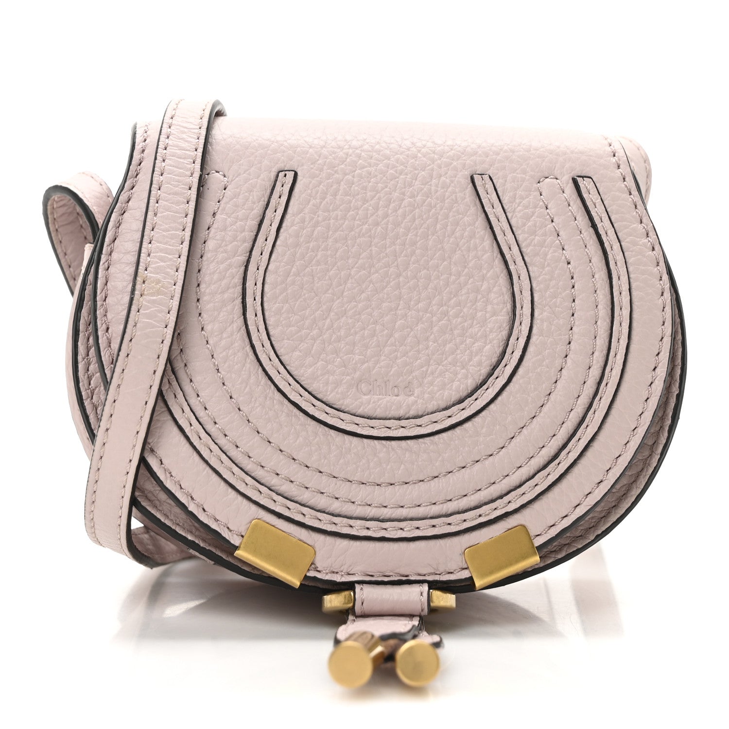 Calfskin Nano Marcie Saddle Bag Misty Lavender