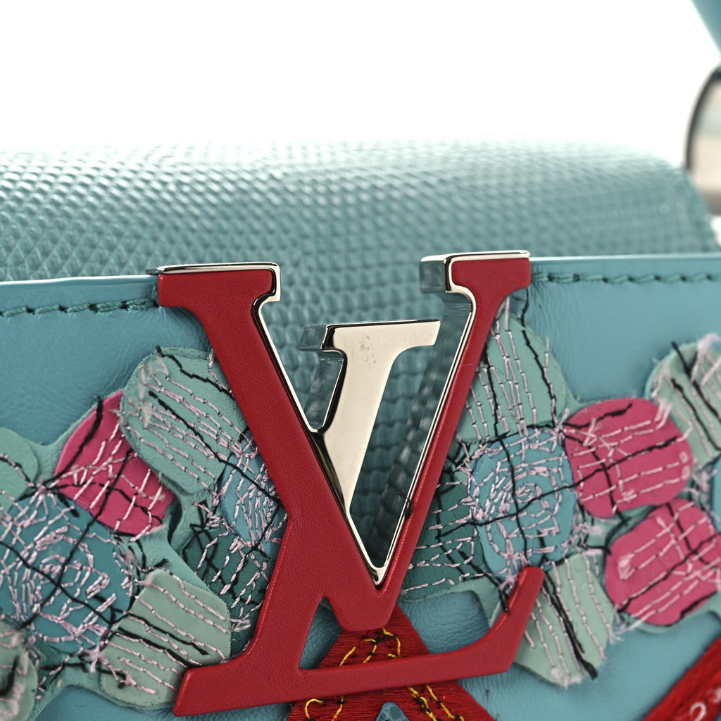 Calfskin Lizard Artycapucines Tschabalala Self PM Multicolor