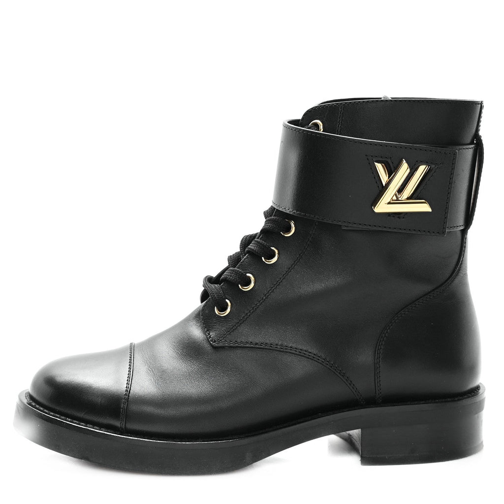 Calfskin Wonderland Flat Ranger Boots 37.5 Black