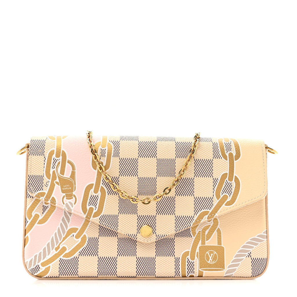Damier Azur Nautical Pochette Felicie Chain Wallet