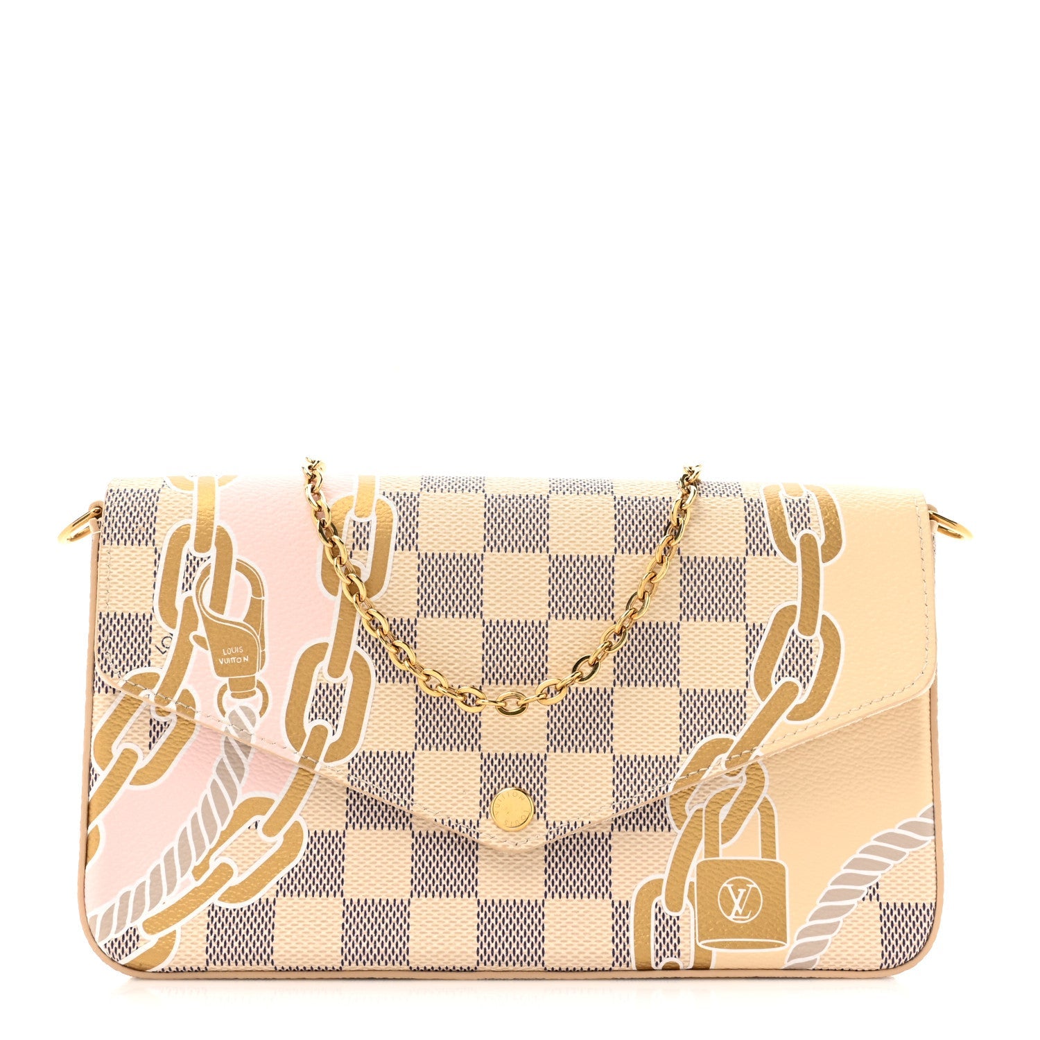 Damier Azur Nautical Pochette Felicie Chain Wallet