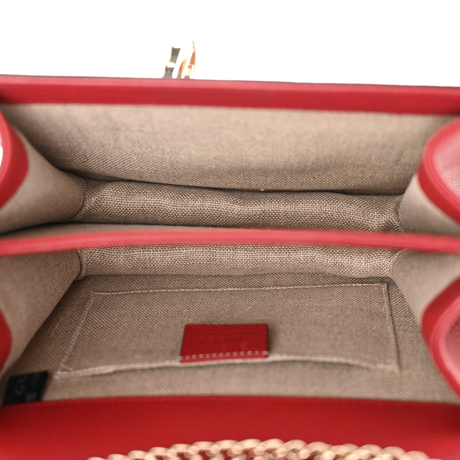 Dollar Calfskin Small Interlocking G Shoulder Bag Red