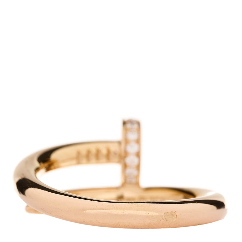 18K Pink Gold Diamond Juste Un Clou Ring 53 6.25