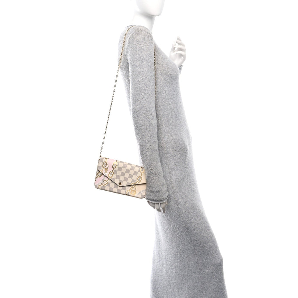 Damier Azur Nautical Pochette Felicie Chain Wallet